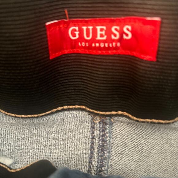 Guess Jeans Womens Size 25 High Rise Skinny Blue Stretch Denim 4 Button Closure - Picture 4 of 11